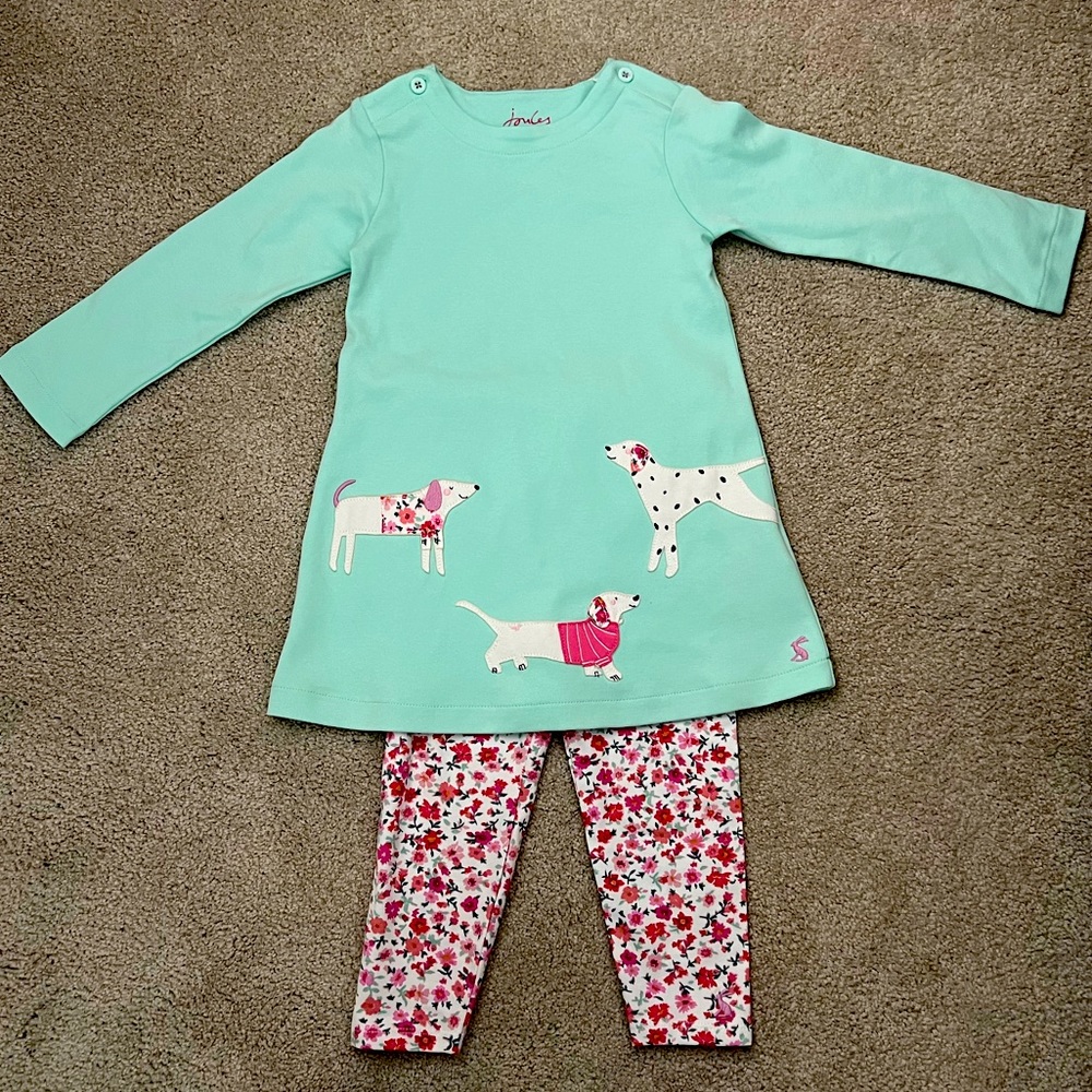 NWOT Joules toddler matching set 18-24 month